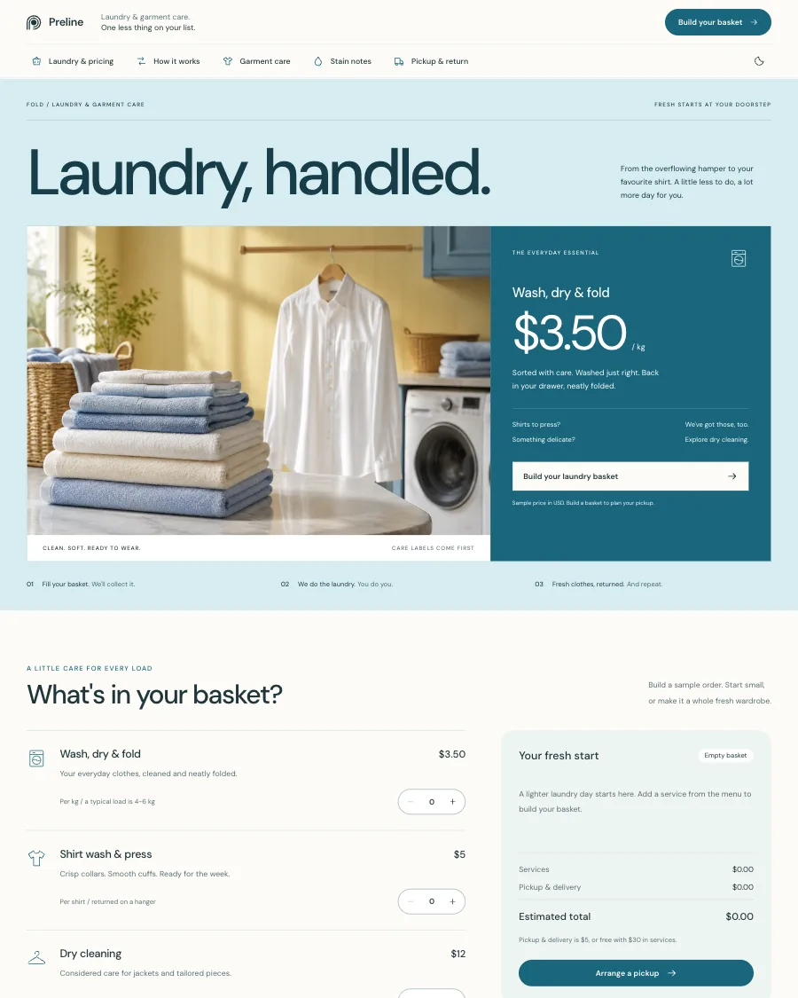 The Fold demo in light mode