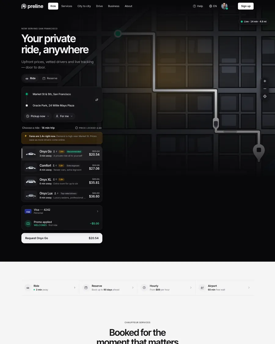 The Onyx demo in light mode