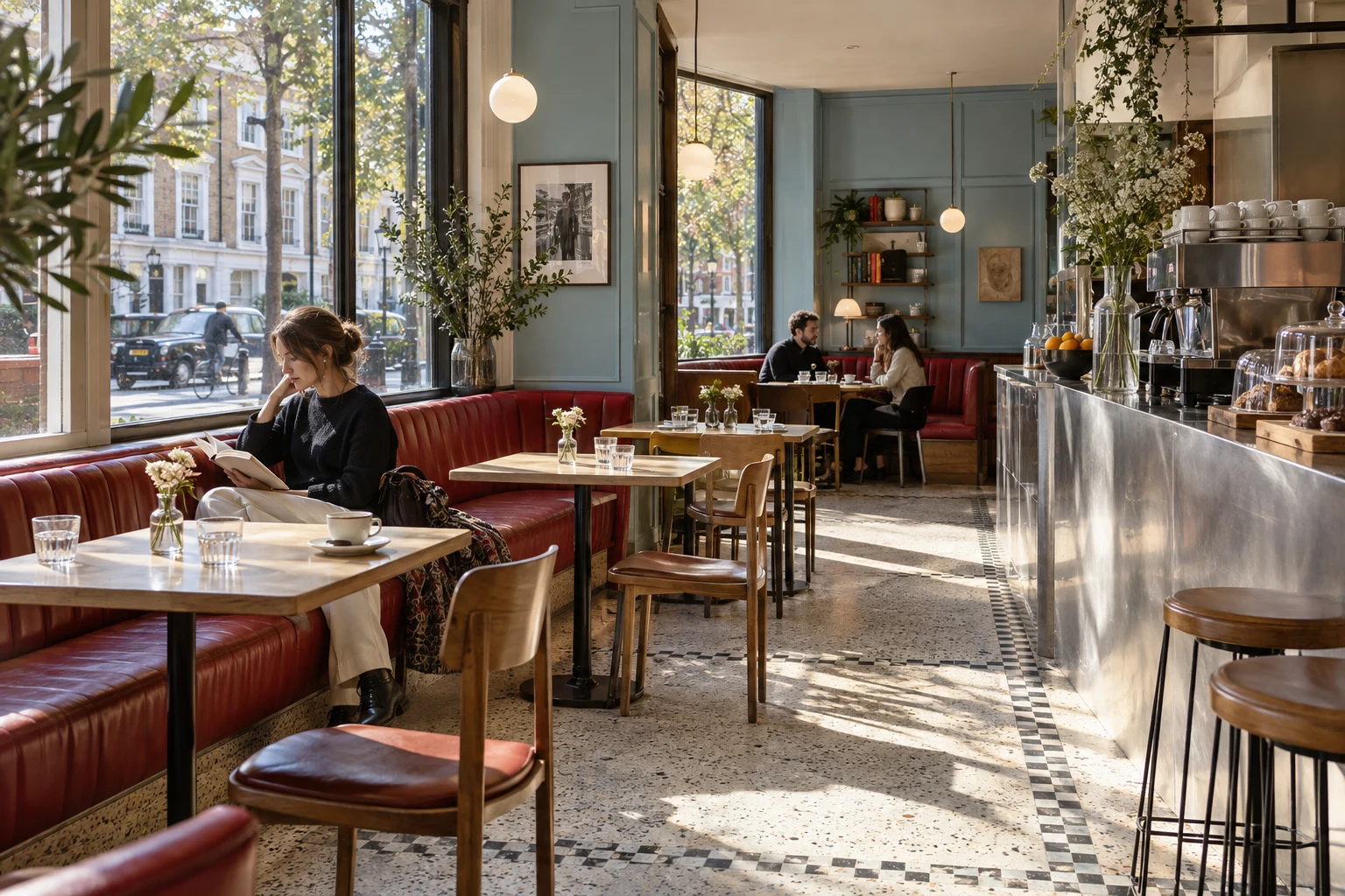Step inside Sideplate: sunny window tables, red banquettes and a welcoming neighbourhood cafe counter