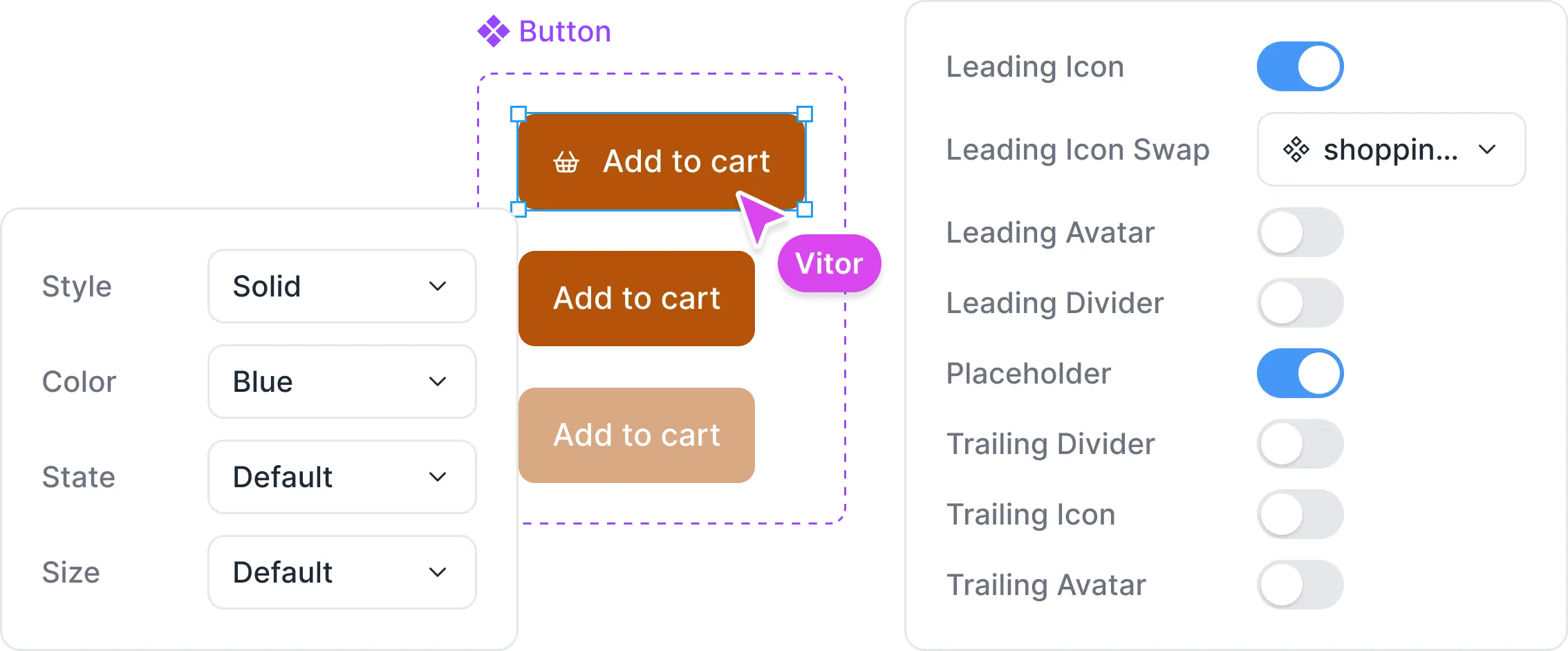 Preline UI Figma variants and component properties preview