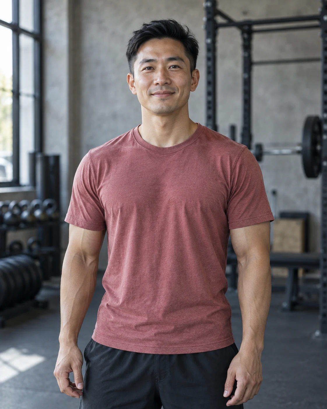 Eli Tan, fictional Setpoint coach, in the training studio