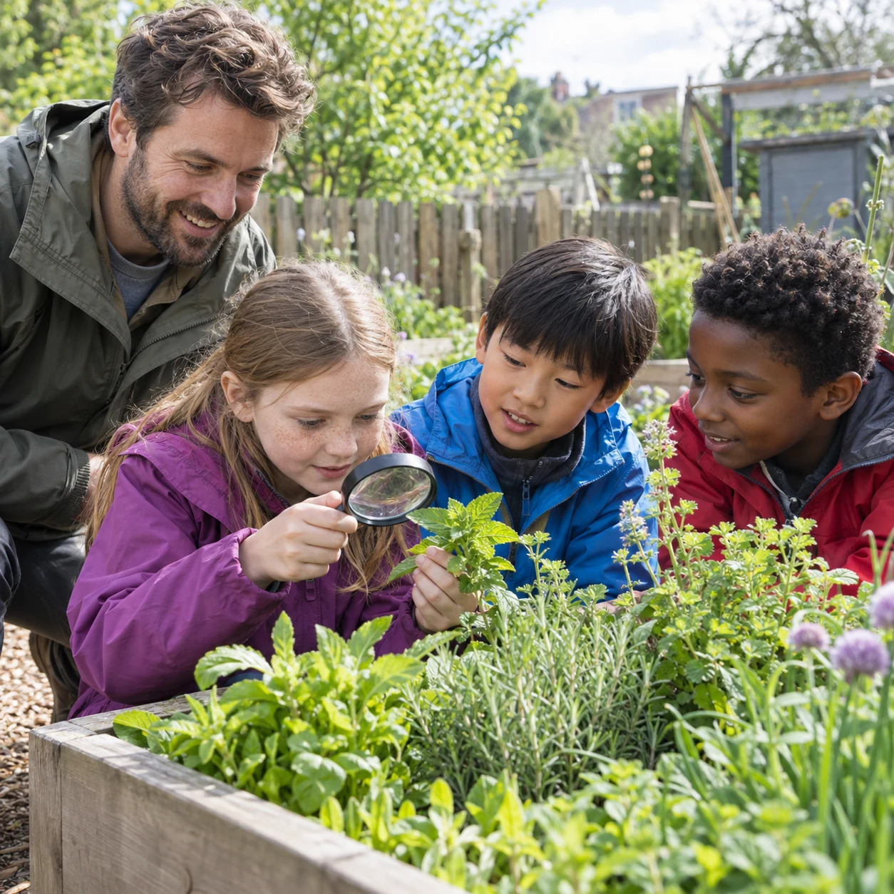 Follow your curiosity. Children taking part in Wild Things