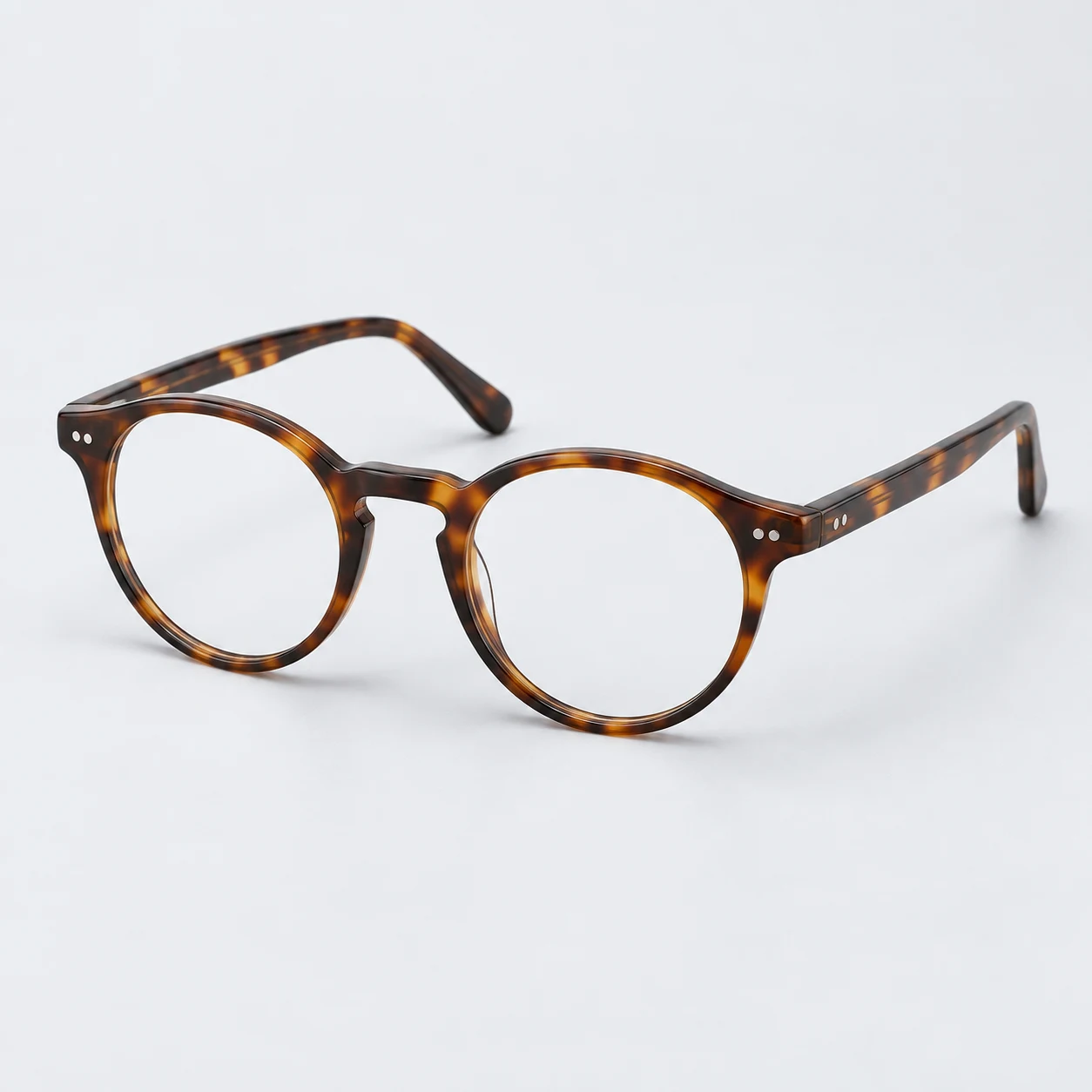 Warm tortoise round glasses