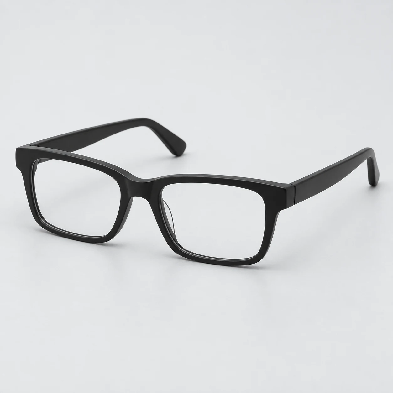 Ink black rectangle glasses