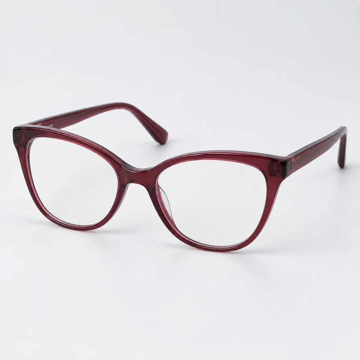 Translucent cherry Muse cat-eye frames