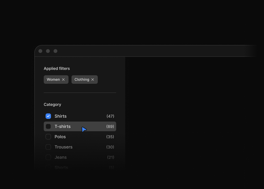Listing Filter Panels