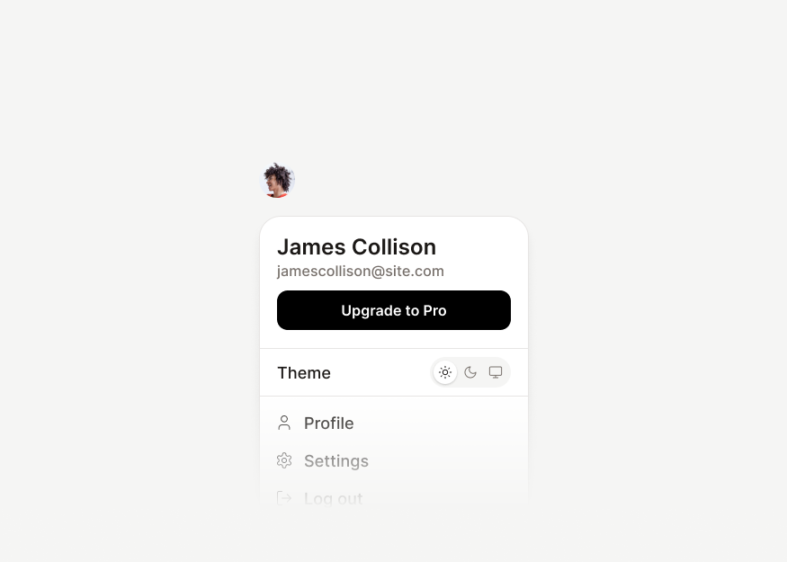 Account & Workspace Menus