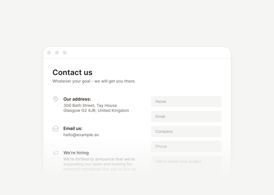 Contact Pages