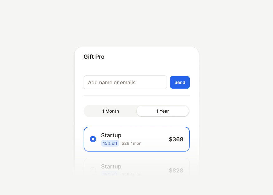 Billing & Upgrade Forms