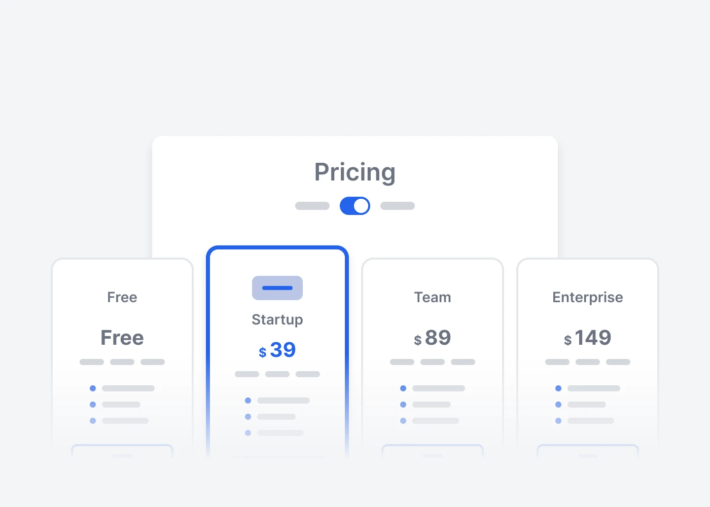 Pricing Sections